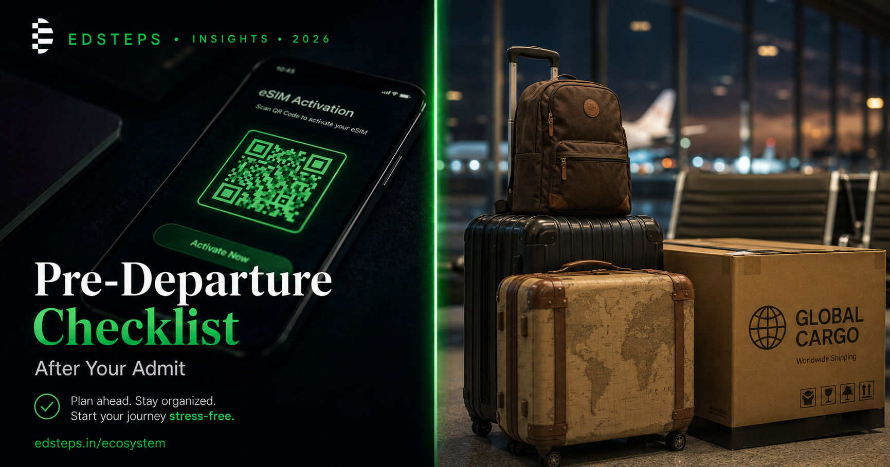 eSIM and luggage shipping guide for Indian students travelling abroad 2026